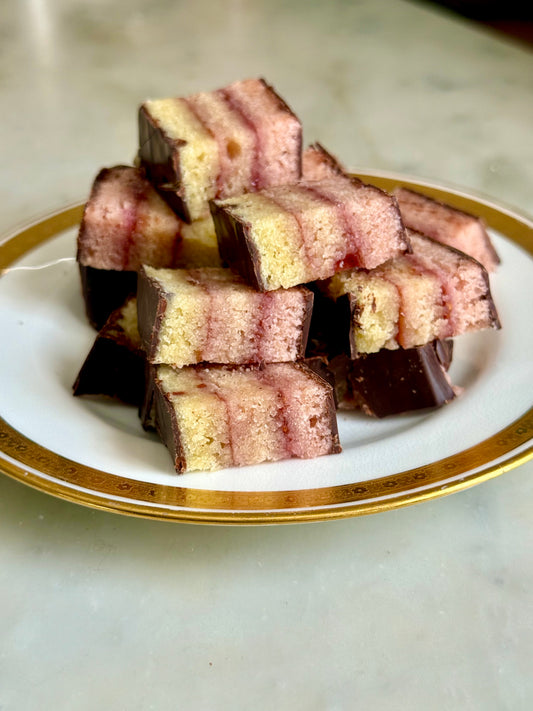 Valentine's Day Pink Ombré Rainbow Cookie Box